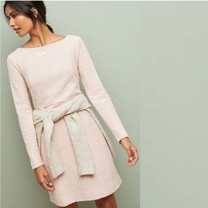 Anthropologie Long Sleeve Pink Sweater Dress
